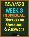 BSA/520 Week 3 Discussion Question